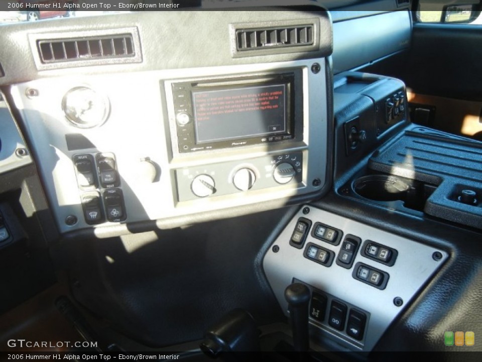 Ebony/Brown Interior Controls for the 2006 Hummer H1 Alpha Open Top #55953754