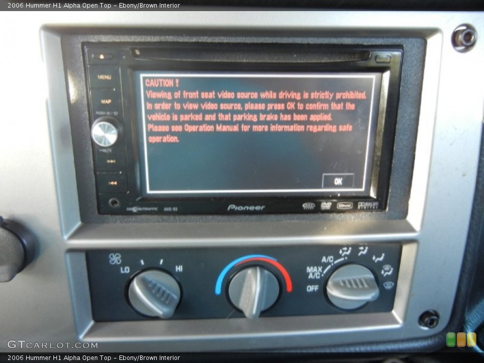 Ebony/Brown Interior Controls for the 2006 Hummer H1 Alpha Open Top #55953766