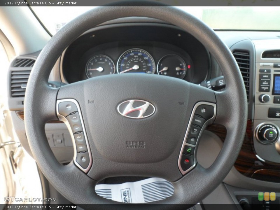 Gray Interior Steering Wheel for the 2012 Hyundai Santa Fe GLS #55954123