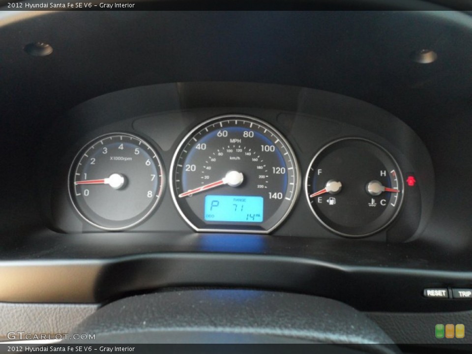 Gray Interior Gauges for the 2012 Hyundai Santa Fe SE V6 #55954309