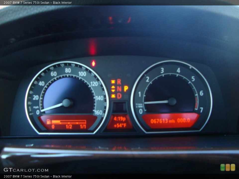 Black Interior Gauges for the 2007 BMW 7 Series 750i Sedan #55954624