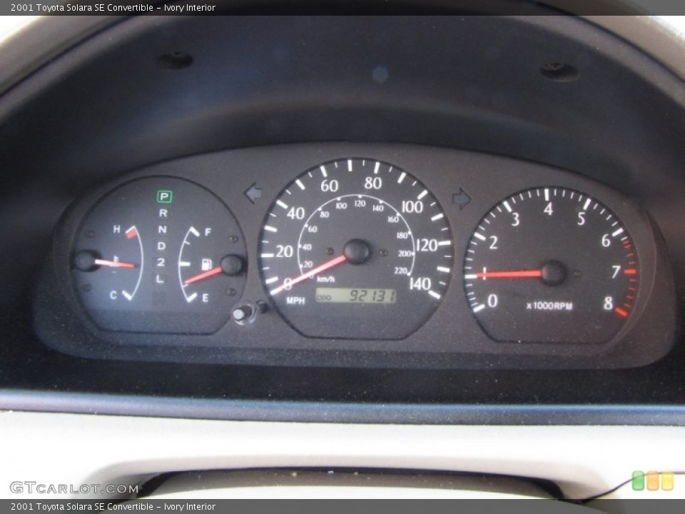 Ivory Interior Gauges for the 2001 Toyota Solara SE Convertible #55955851