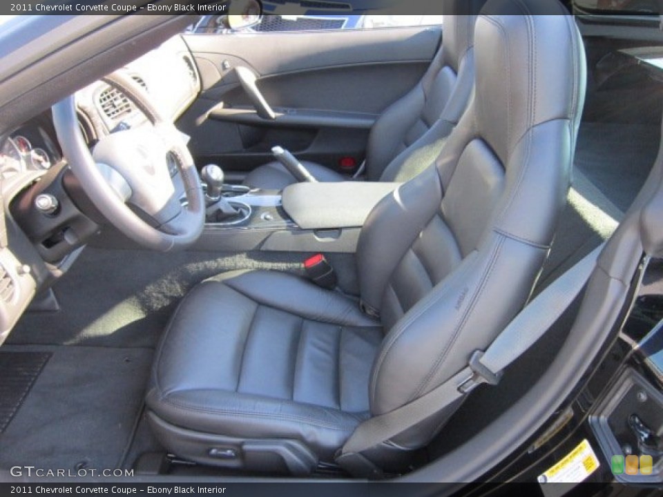 Ebony Black Interior Photo for the 2011 Chevrolet Corvette Coupe #55959783