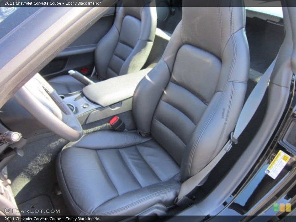 Ebony Black Interior Photo for the 2011 Chevrolet Corvette Coupe #55959801