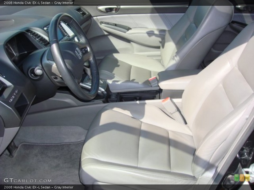 Gray Interior Photo for the 2008 Honda Civic EX-L Sedan #55963788
