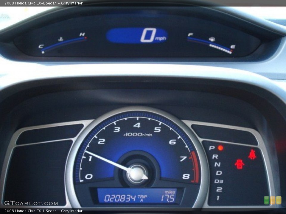 Gray Interior Gauges for the 2008 Honda Civic EX-L Sedan #55963848