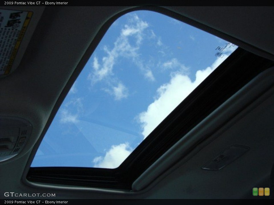 Ebony Interior Sunroof for the 2009 Pontiac Vibe GT #55964676