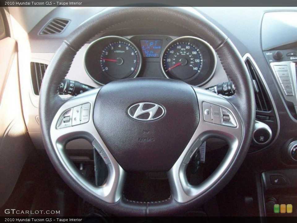 Taupe Interior Steering Wheel for the 2010 Hyundai Tucson GLS #55964718