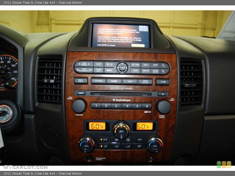 Charcoal Interior Controls for the 2011 Nissan Titan SL Crew Cab 4x4 #55965111