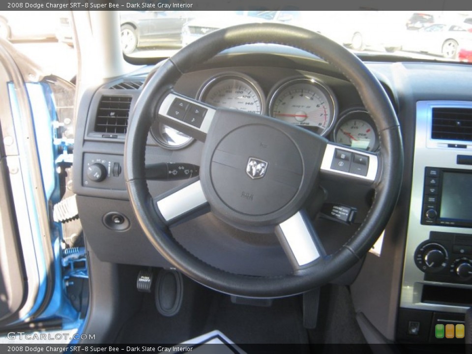 Dark Slate Gray Interior Steering Wheel for the 2008 Dodge Charger SRT-8 Super Bee #55967298