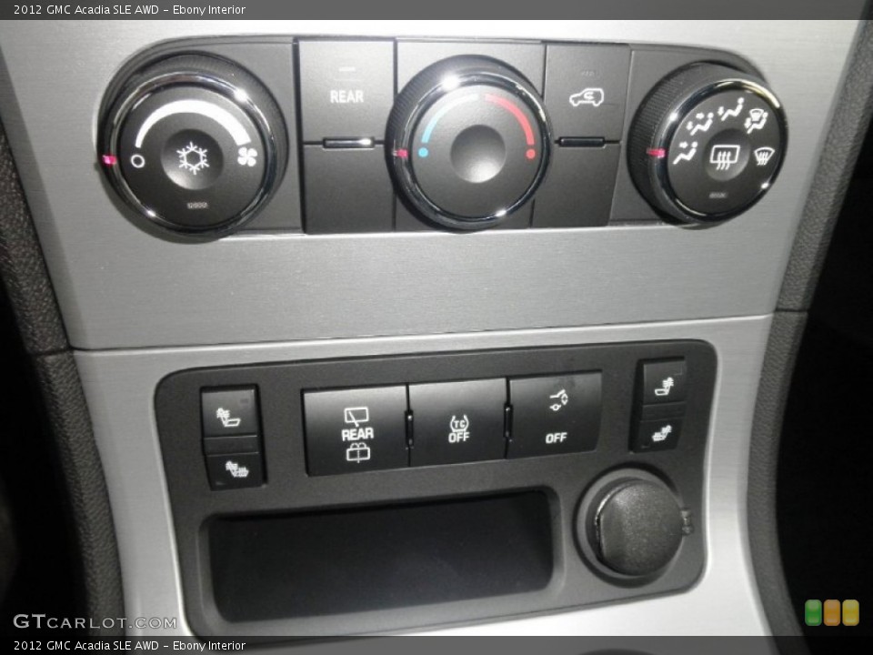 Ebony Interior Controls for the 2012 GMC Acadia SLE AWD #55970721