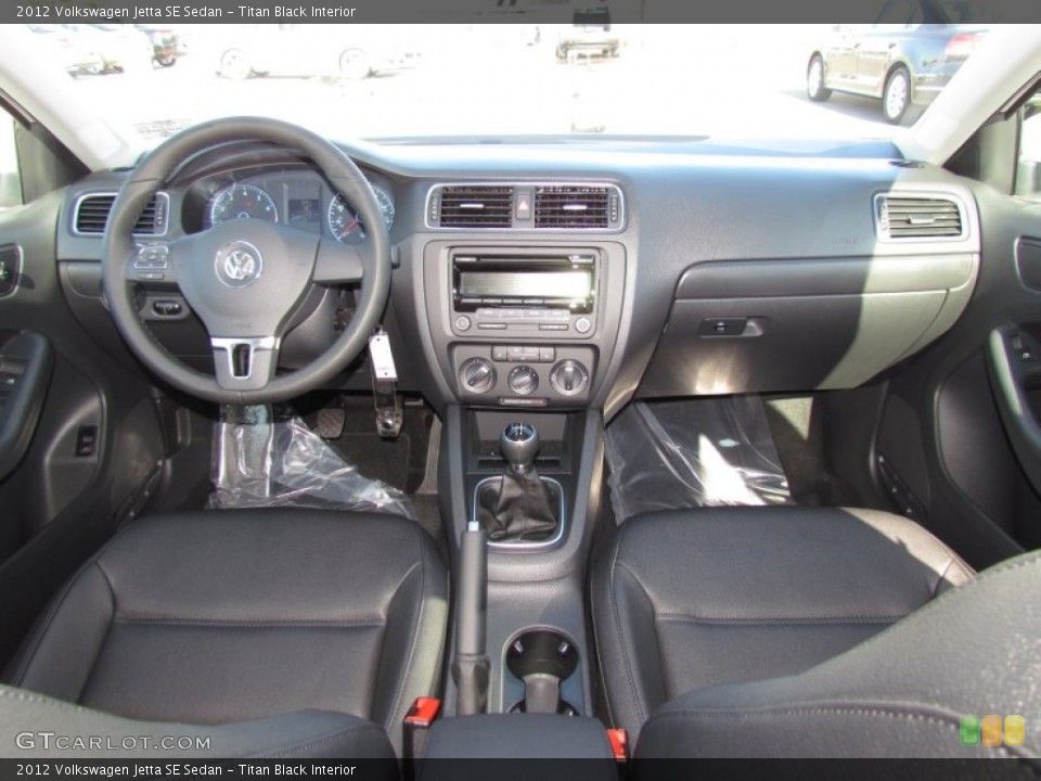 Titan Black Interior Dashboard for the 2012 Volkswagen Jetta SE Sedan #55971129
