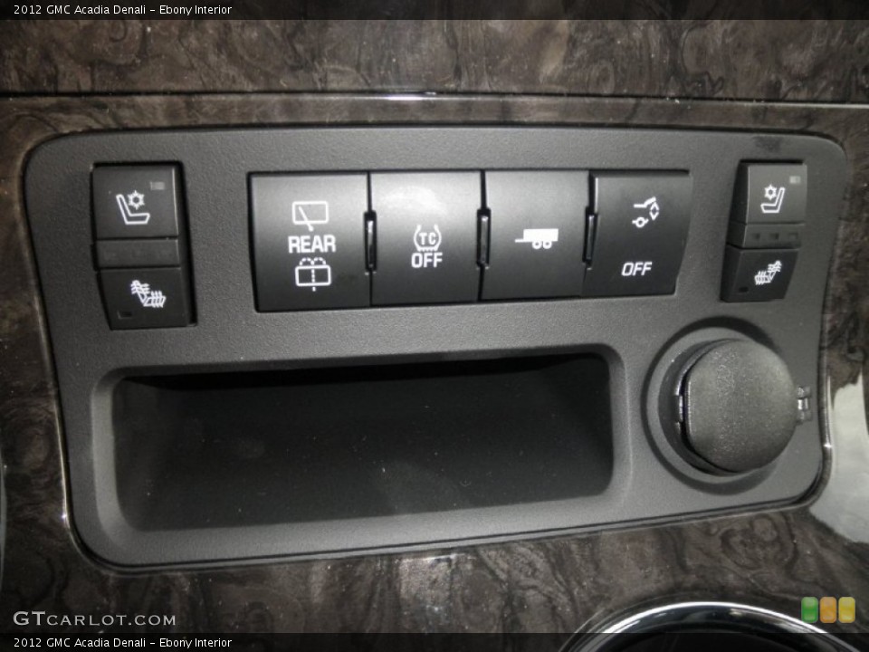 Ebony Interior Controls for the 2012 GMC Acadia Denali #55971240