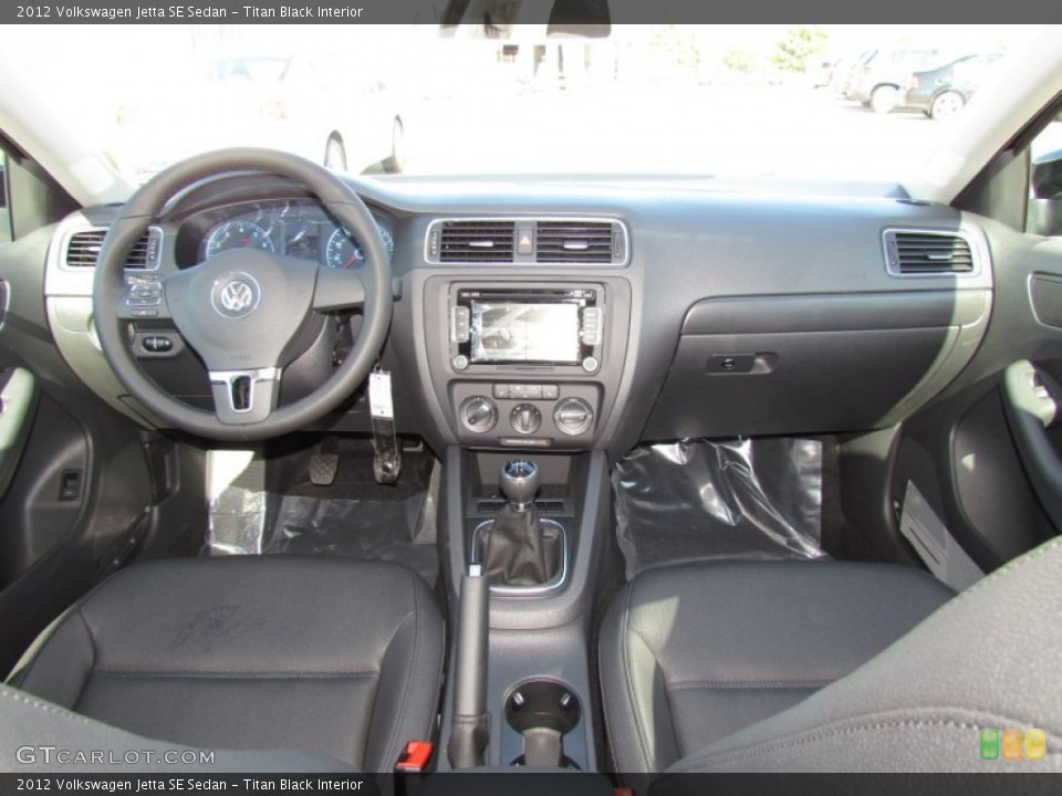 Titan Black Interior Dashboard for the 2012 Volkswagen Jetta SE Sedan #55971348