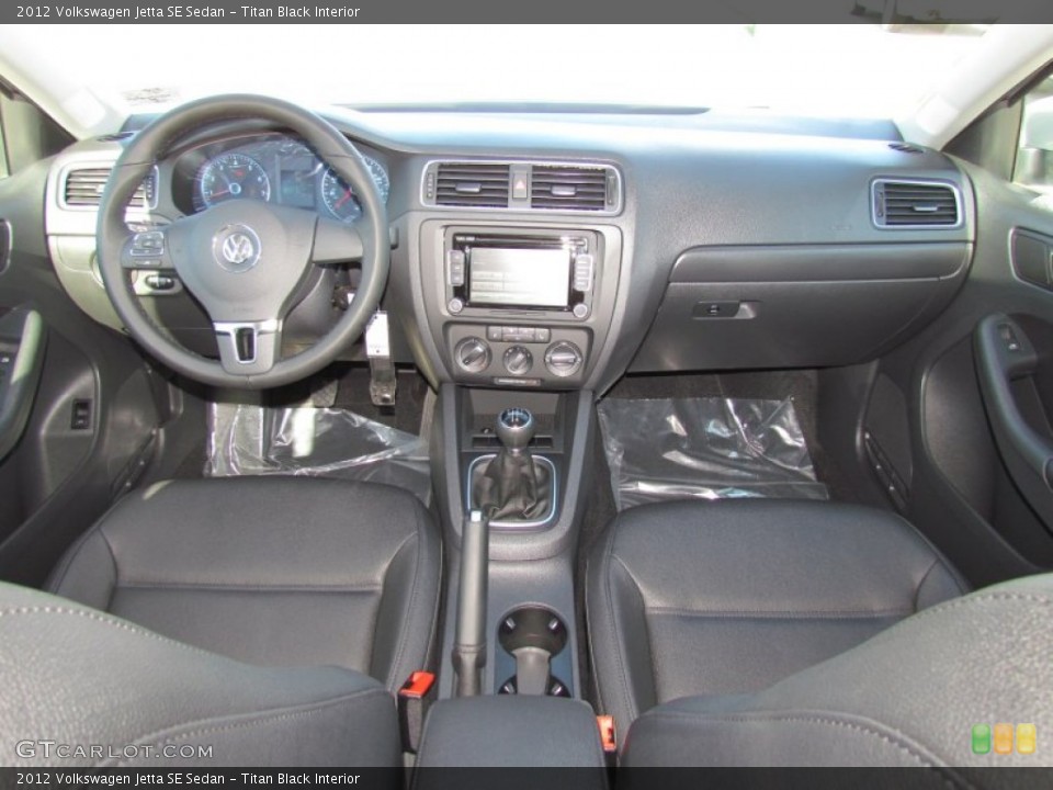 Titan Black Interior Dashboard for the 2012 Volkswagen Jetta SE Sedan #55971456