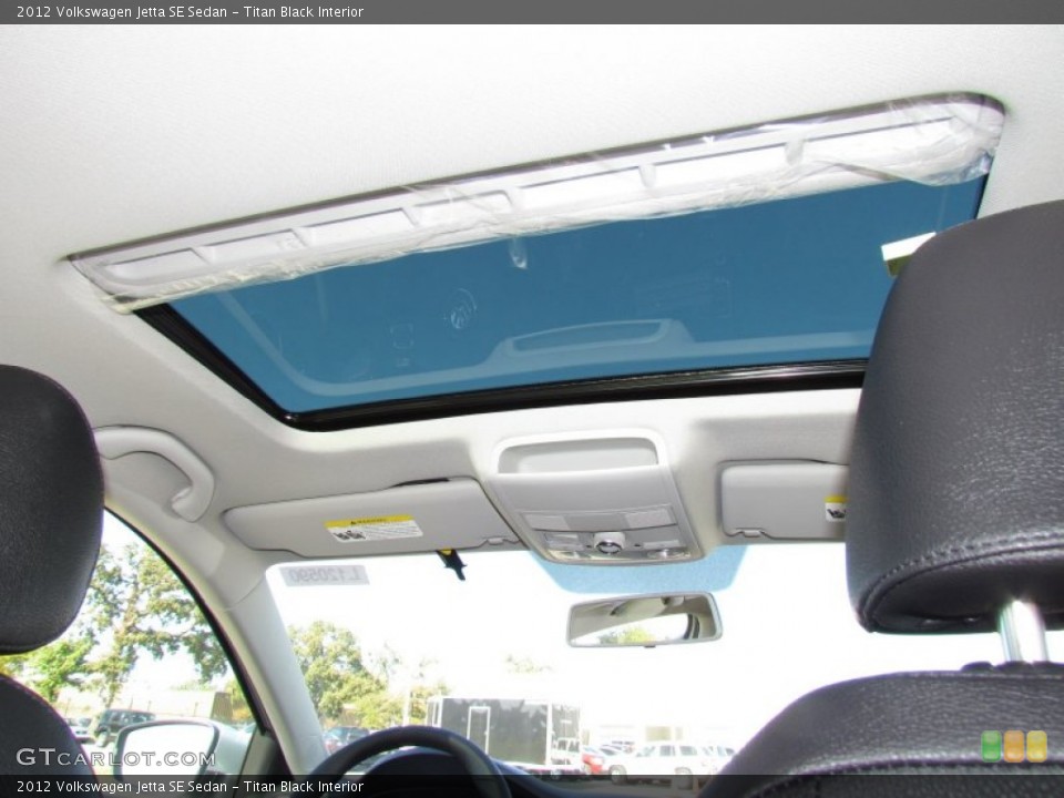 Titan Black Interior Sunroof for the 2012 Volkswagen Jetta SE Sedan #55971465