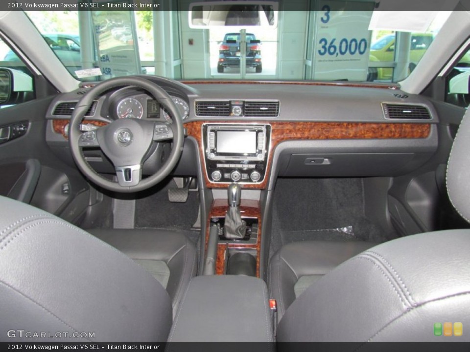 Titan Black Interior Dashboard for the 2012 Volkswagen Passat V6 SEL #55971570