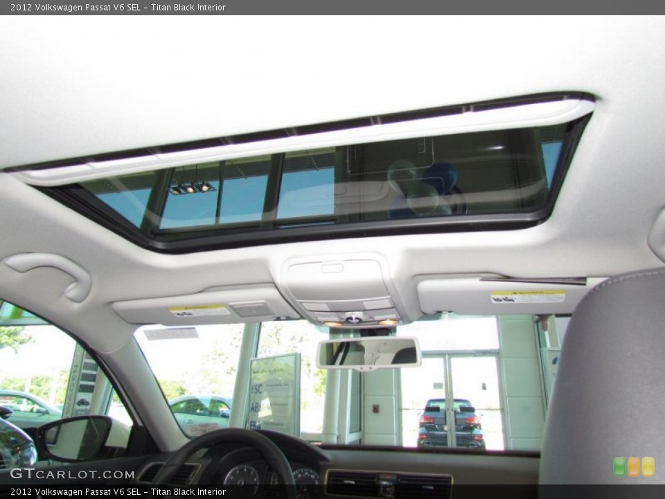 Titan Black Interior Sunroof for the 2012 Volkswagen Passat V6 SEL #55971579