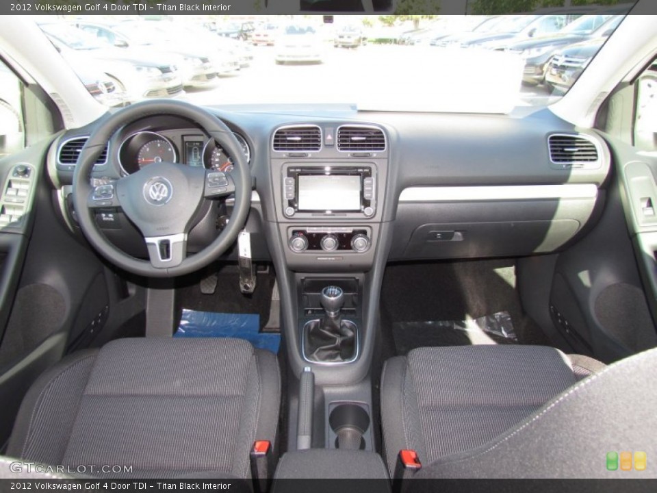Titan Black Interior Dashboard for the 2012 Volkswagen Golf 4 Door TDI #55971741