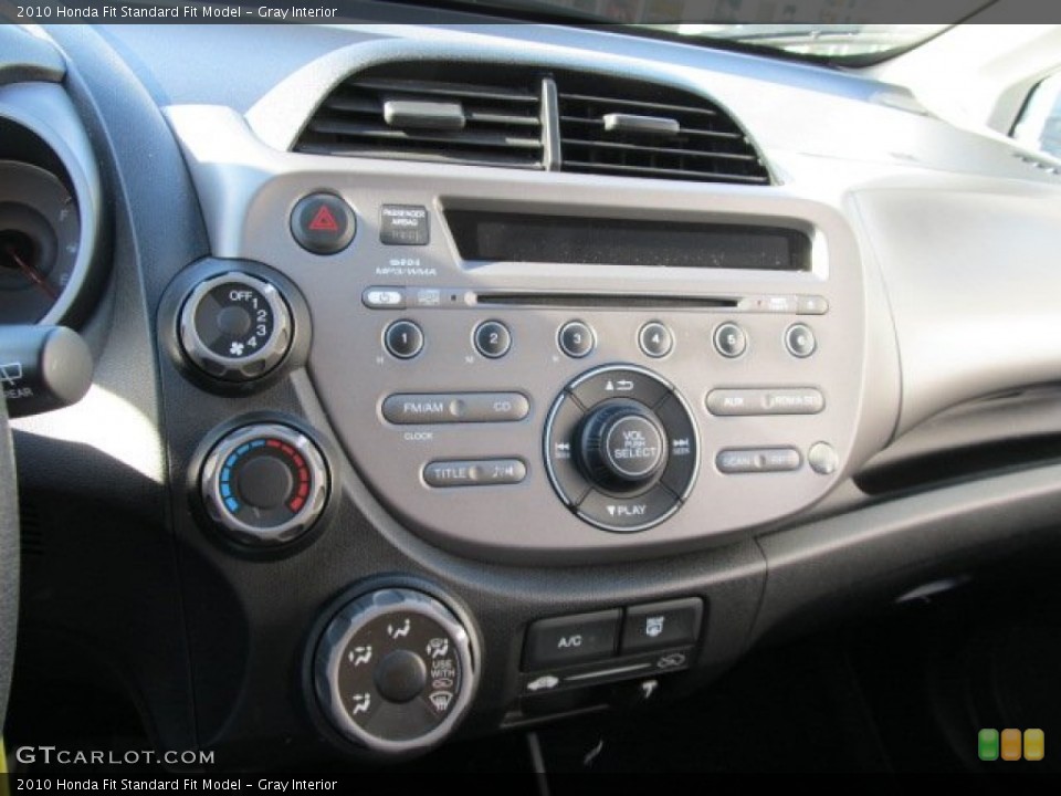 Gray Interior Controls for the 2010 Honda Fit  #55972323