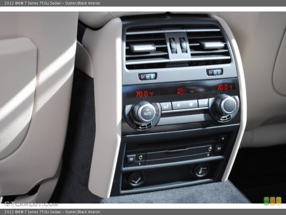 Oyster/Black Interior Controls for the 2012 BMW 7 Series 750Li Sedan #55974520