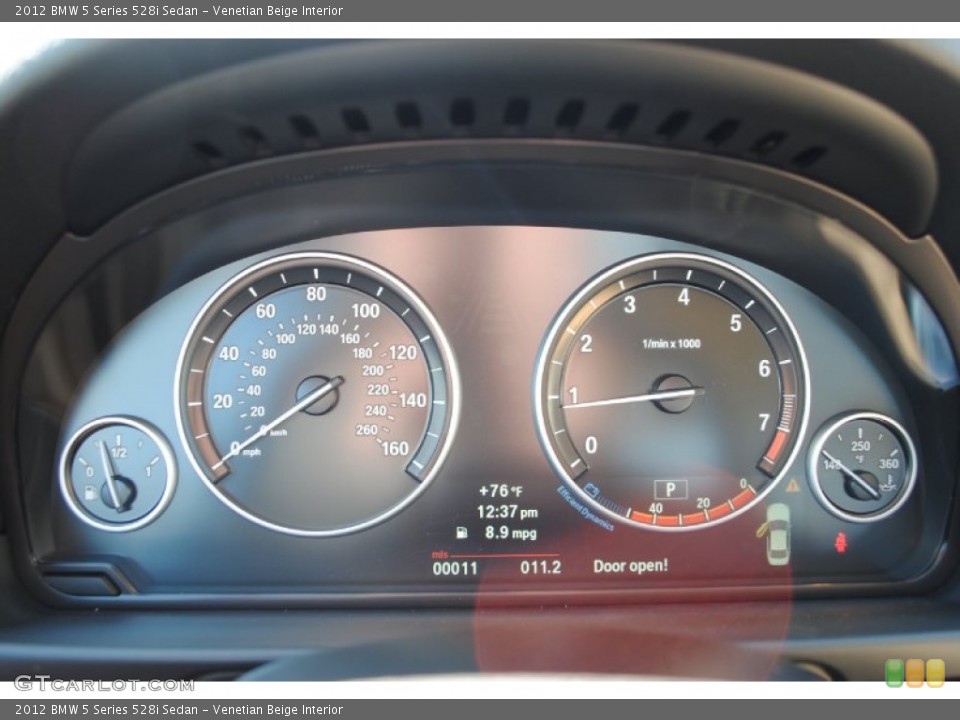 Venetian Beige Interior Gauges for the 2012 BMW 5 Series 528i Sedan #55974703