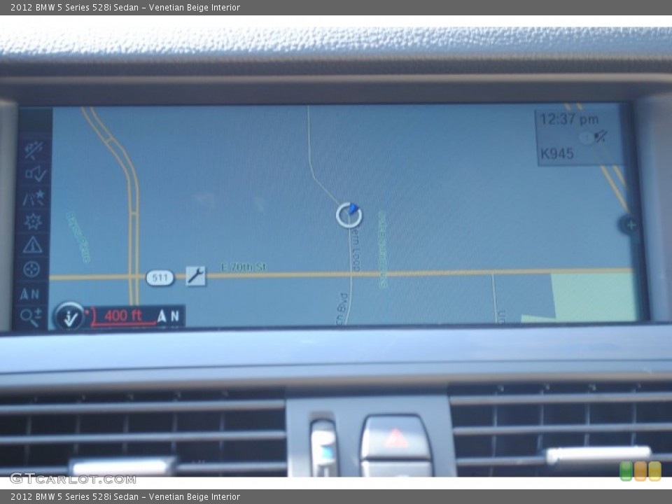 Venetian Beige Interior Navigation for the 2012 BMW 5 Series 528i Sedan #55974727