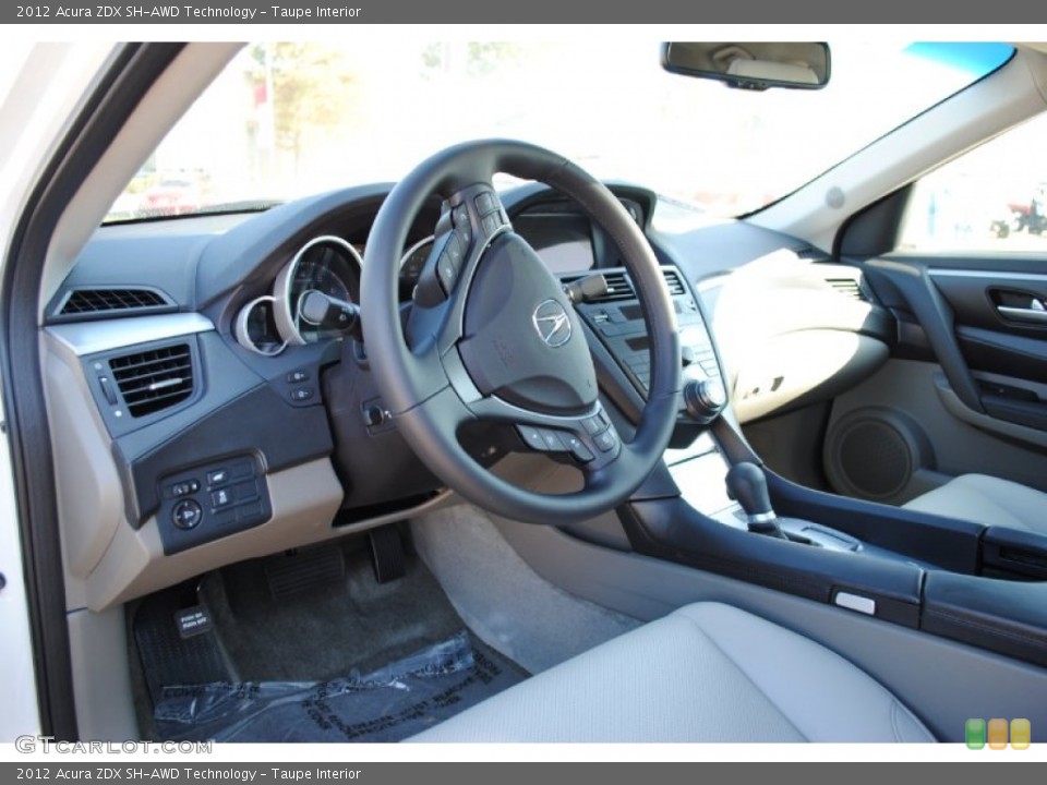 Taupe Interior Dashboard for the 2012 Acura ZDX SH-AWD Technology #55975135