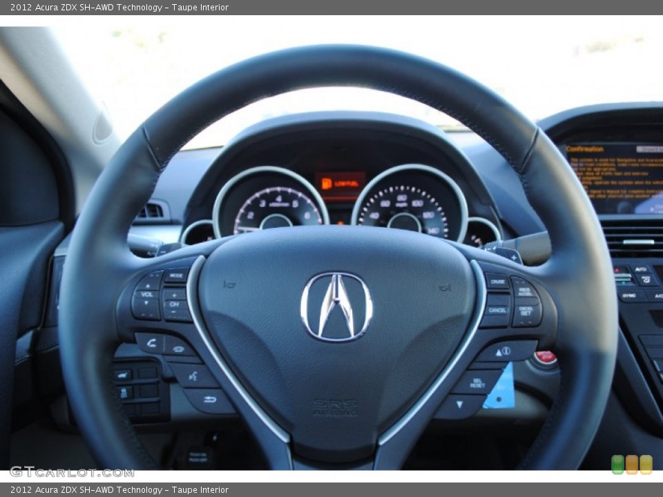 Taupe Interior Steering Wheel for the 2012 Acura ZDX SH-AWD Technology #55975171