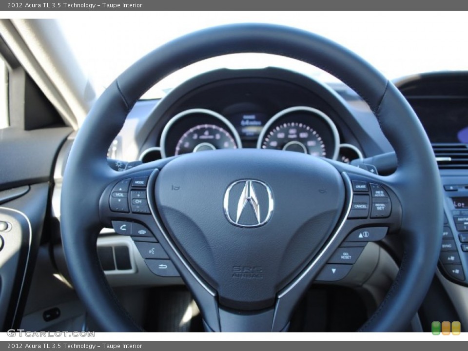 Taupe Interior Steering Wheel for the 2012 Acura TL 3.5 Technology #55975300