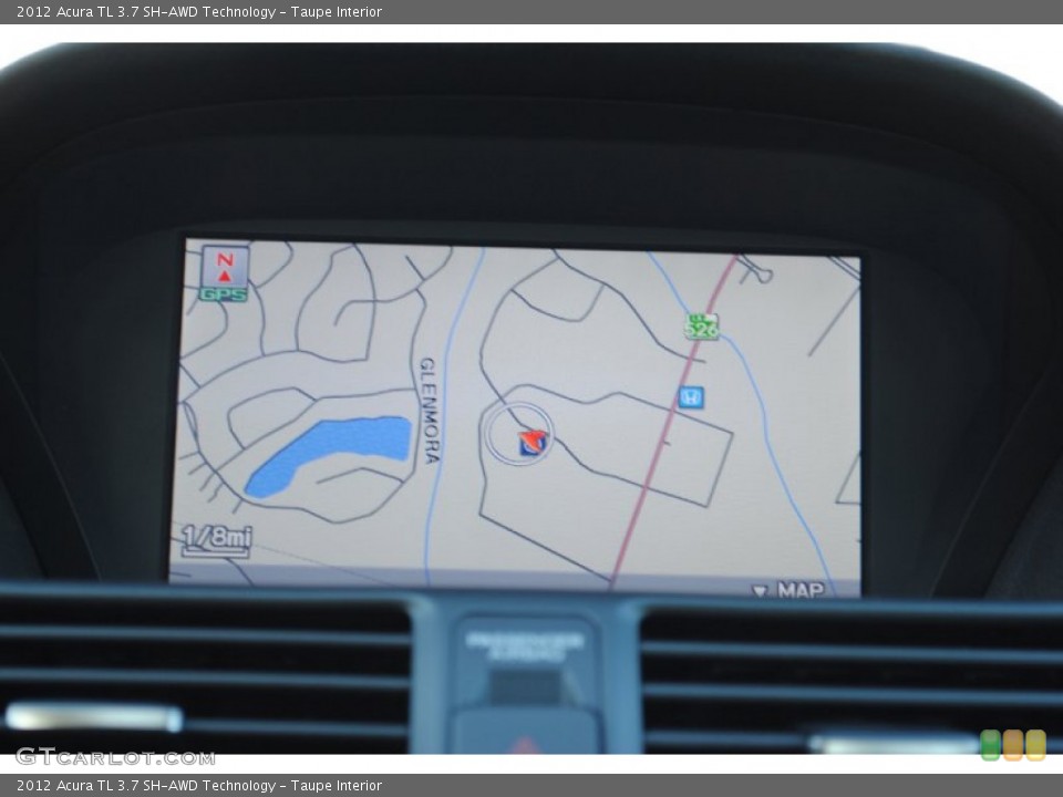Taupe Interior Navigation for the 2012 Acura TL 3.7 SH-AWD Technology #55975465