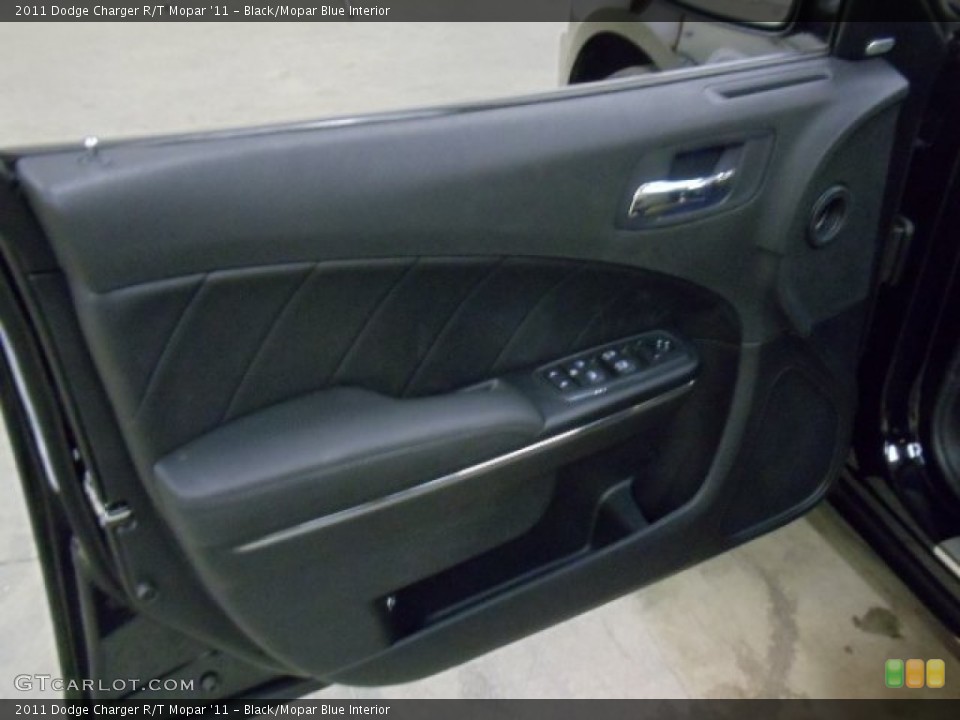 Black/Mopar Blue Interior Door Panel for the 2011 Dodge Charger R/T Mopar '11 #55975537