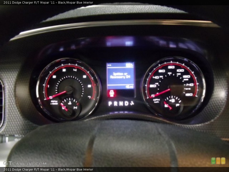 Black/Mopar Blue Interior Gauges for the 2011 Dodge Charger R/T Mopar '11 #55975570