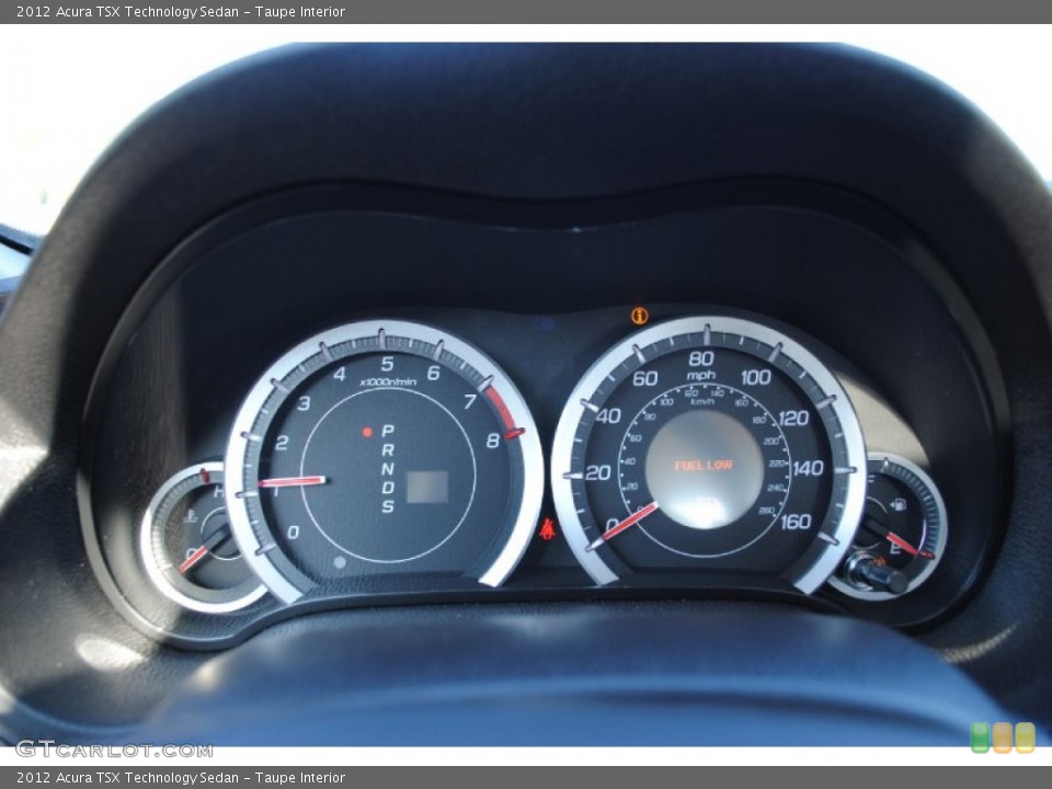 Taupe Interior Gauges for the 2012 Acura TSX Technology Sedan #55975913