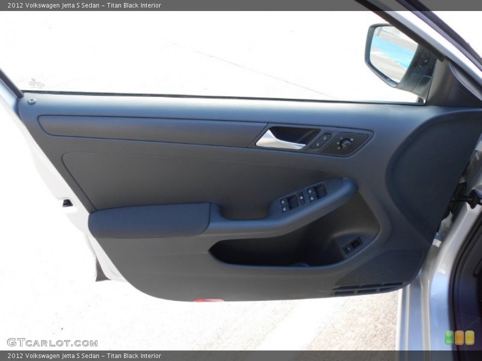 Titan Black Interior Door Panel for the 2012 Volkswagen Jetta S Sedan #55978429