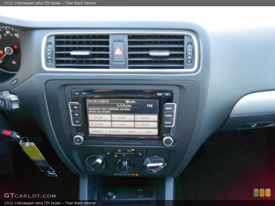 Titan Black Interior Controls for the 2012 Volkswagen Jetta TDI Sedan #55978906