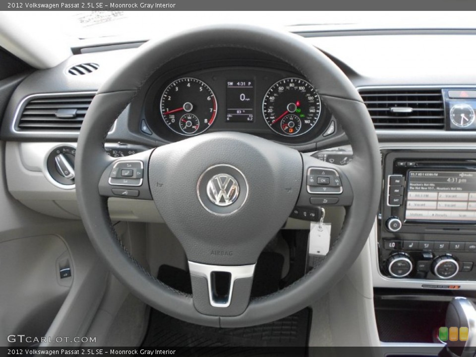 Moonrock Gray Interior Steering Wheel for the 2012 Volkswagen Passat 2.5L SE #55980289