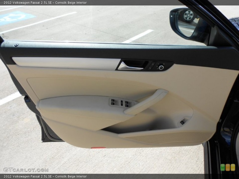Cornsilk Beige Interior Door Panel for the 2012 Volkswagen Passat 2.5L SE #55980442