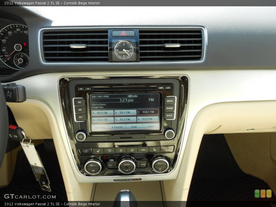 Cornsilk Beige Interior Controls for the 2012 Volkswagen Passat 2.5L SE #55980502