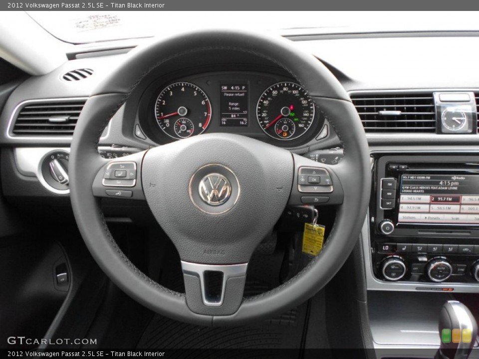 Titan Black Interior Steering Wheel for the 2012 Volkswagen Passat 2.5L SE #55980697