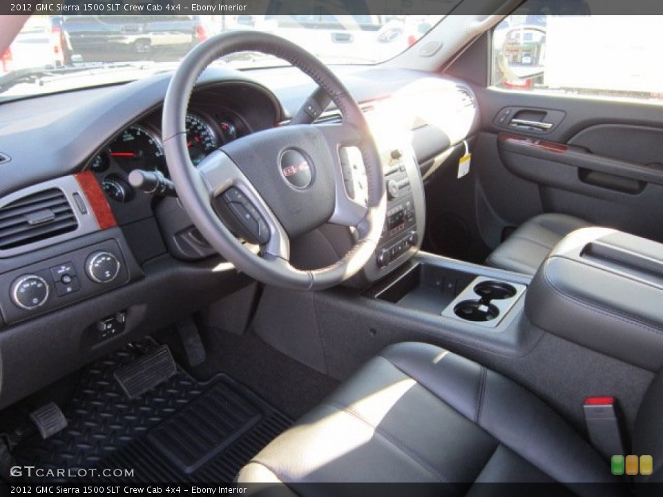 Ebony Interior Prime Interior for the 2012 GMC Sierra 1500 SLT Crew Cab 4x4 #55982836