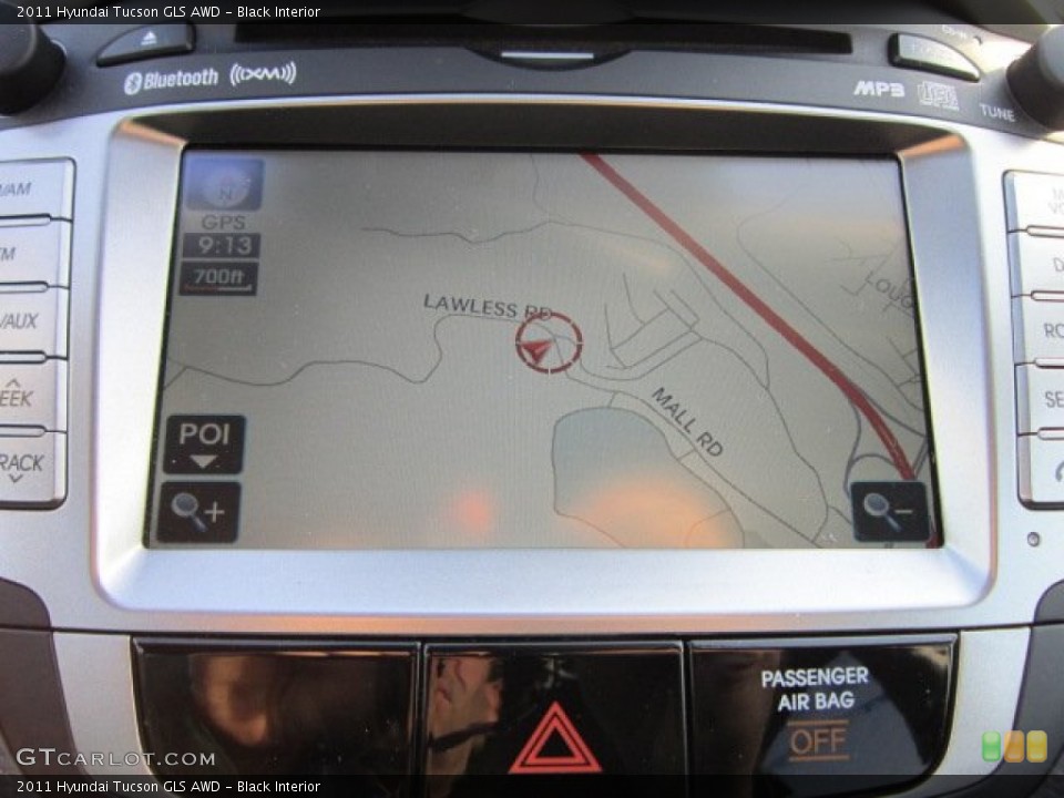 Black Interior Navigation for the 2011 Hyundai Tucson GLS AWD #55983219