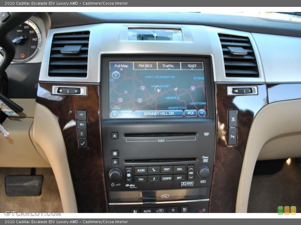 Cashmere/Cocoa Interior Navigation for the 2010 Cadillac Escalade ESV Luxury AWD #55986055