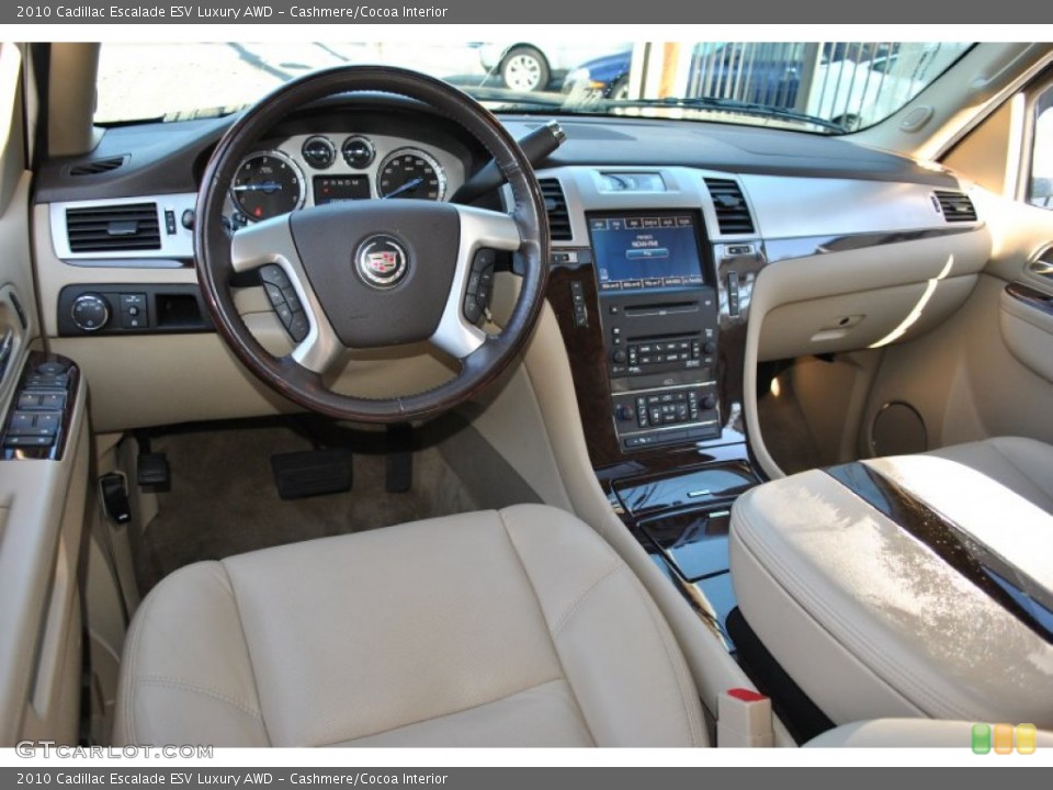 Cashmere/Cocoa Interior Dashboard for the 2010 Cadillac Escalade ESV Luxury AWD #55986083