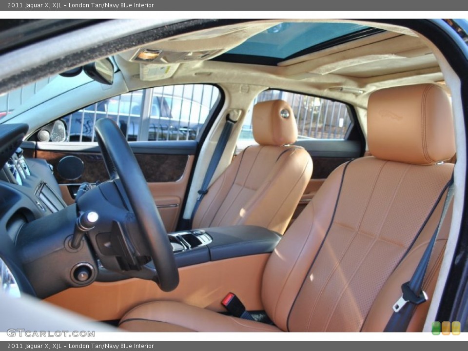London Tan/Navy Blue Interior Photo for the 2011 Jaguar XJ XJL #55987410