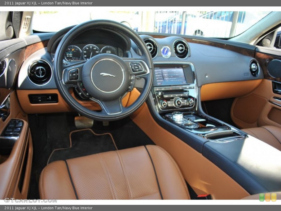 London Tan/Navy Blue Interior Photo for the 2011 Jaguar XJ XJL #55987474