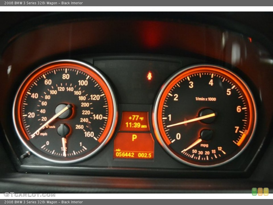 Black Interior Gauges for the 2008 BMW 3 Series 328i Wagon #55991125