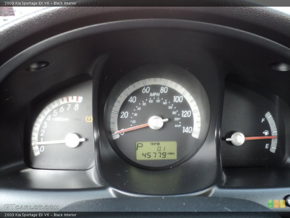 Black Interior Gauges for the 2009 Kia Sportage EX V6 #55991400