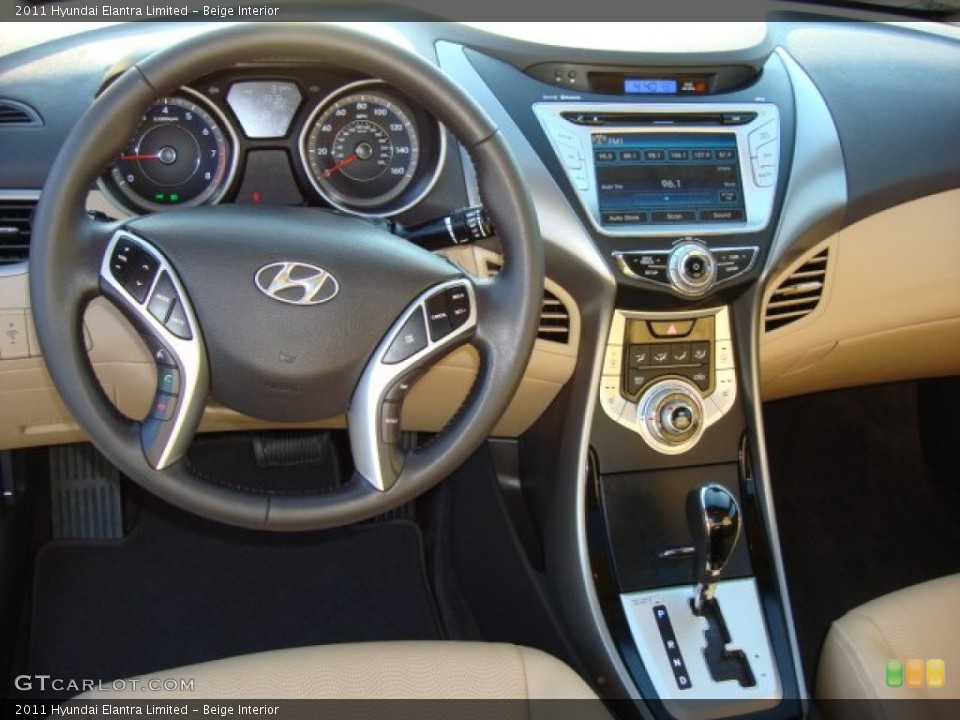 Beige Interior Dashboard for the 2011 Hyundai Elantra Limited #55991499