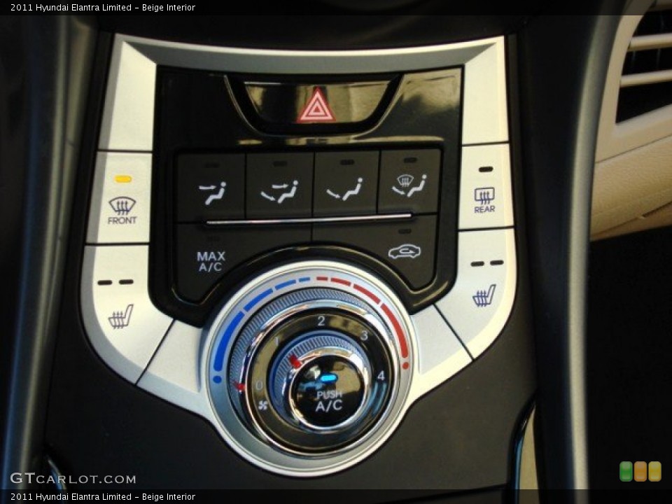 Beige Interior Controls for the 2011 Hyundai Elantra Limited #55991590